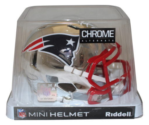Ty Law Autographed New England Patriots Chrome Mini Helmet Beckett