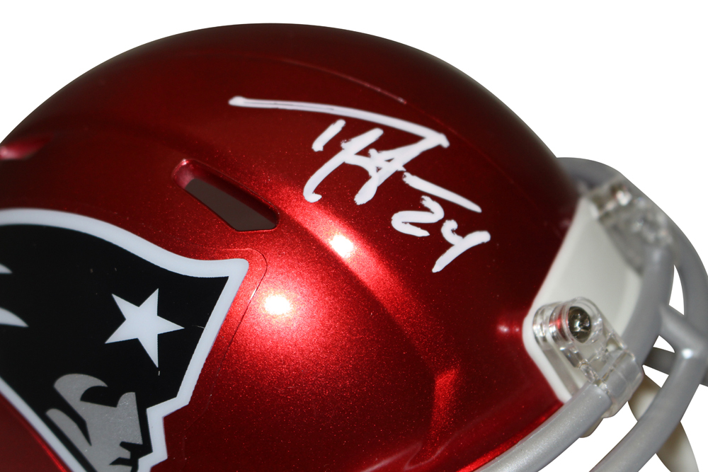Ty Law Autographed New England Patriots Flash Mini Helmet Beckett