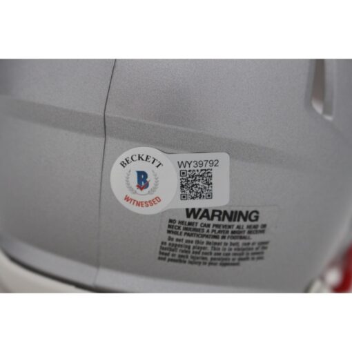 Ty Law Autographed/Signed New England Patriots Mini Helmet HOF Beckett 46989