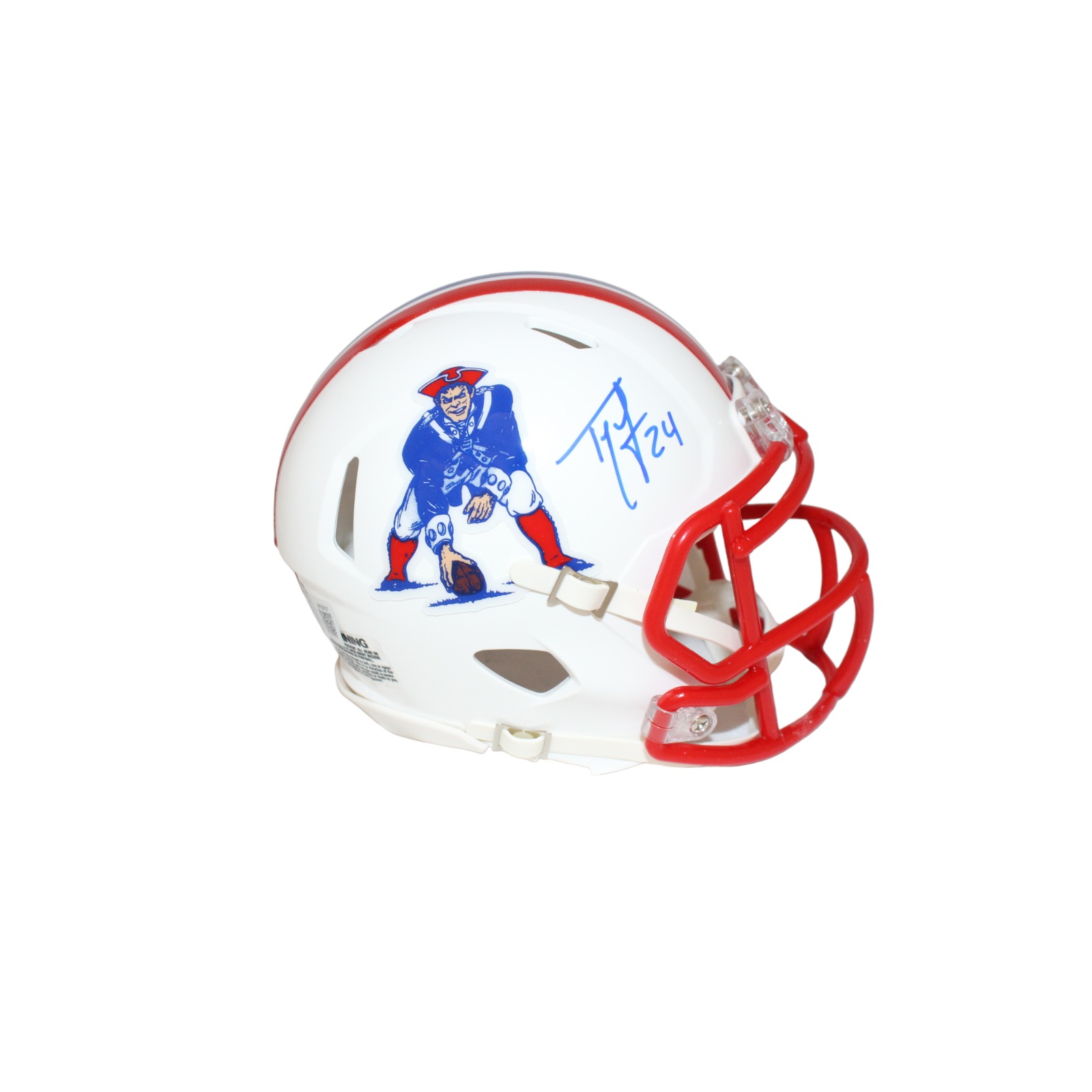 Ty Law Autographed New England Patriots TB Mini Helmet Beckett