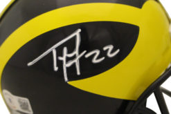 Ty Law Autographed Michigan Wolverines VSR4 Mini Helmet Beckett