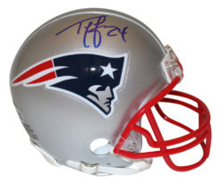 Ty Law Autographed New England Patriots VSR4 Mini Helmet Beckett