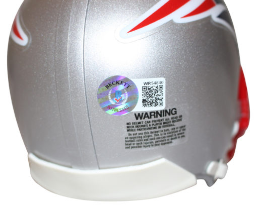 Ty Law Autographed New England Patriots VSR4 Mini Helmet Beckett
