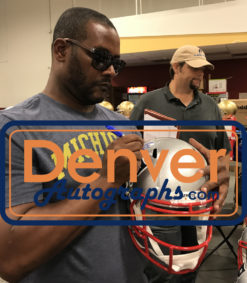 Ty Law Autographed New England Patriots Speed Replica Helmet HOF BAS 24942