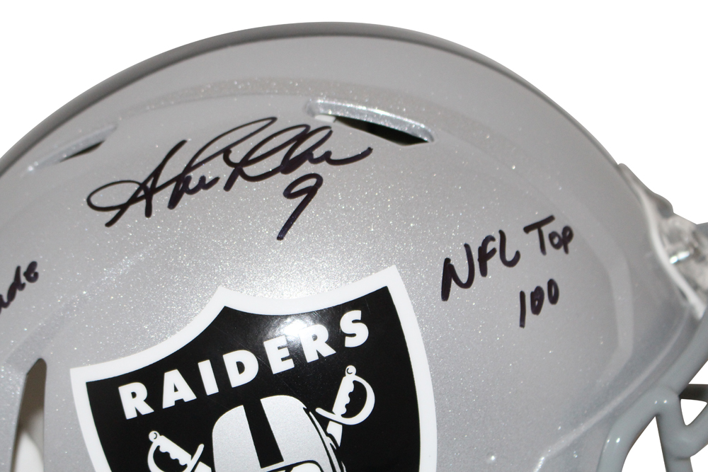 Shane Lechler Signed Oakland Raiders Authentic Speed Helmet 2 Insc BAS