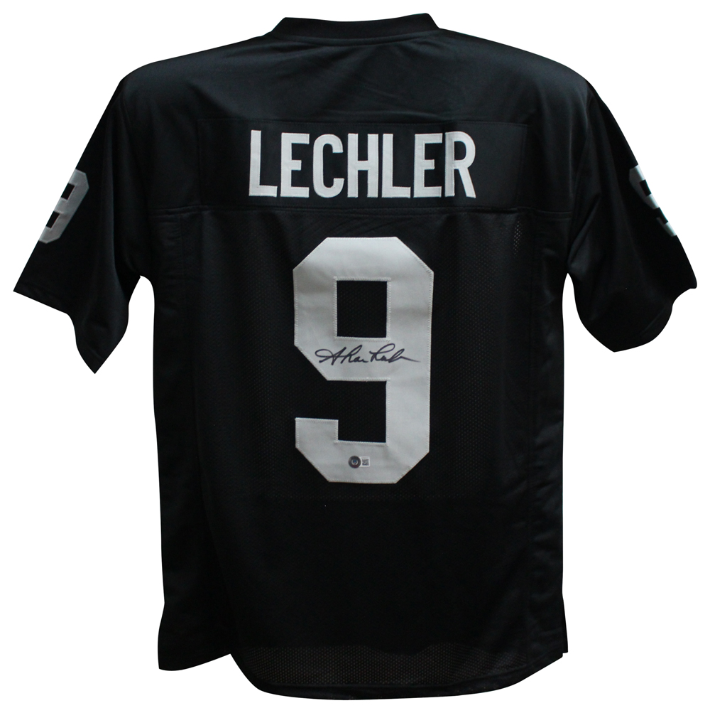 Shane Lechler Autographed/Signed Pro Style Black XL Jersey Beckett BAS