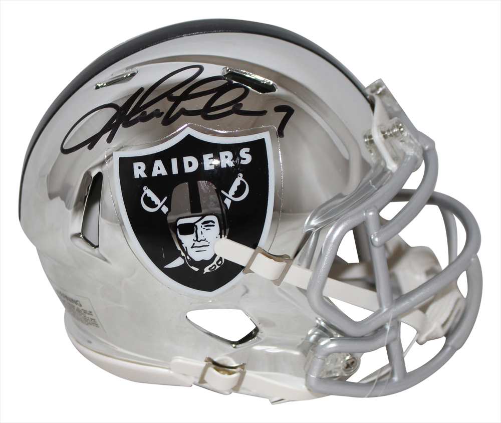 Shane Lechler Autographed Oakland Raiders Chrome Mini Helmet BAS