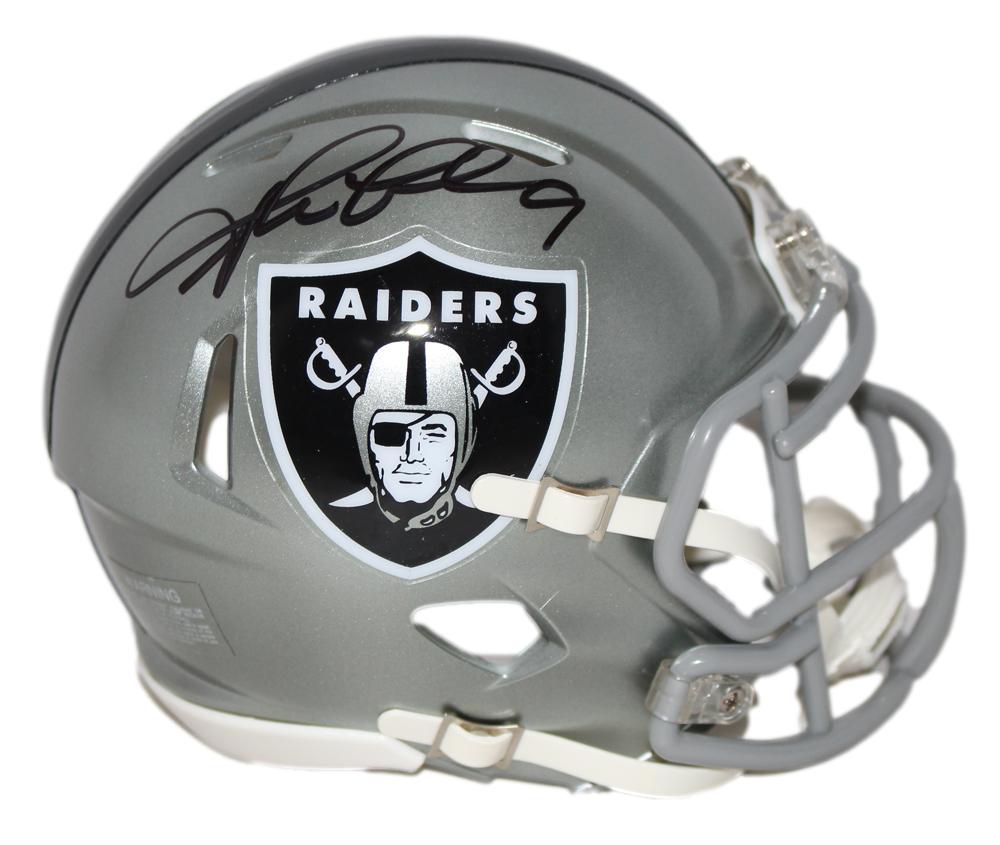 Shane Lechler Autographed Oakland Raiders Flash Mini Helmet BAS