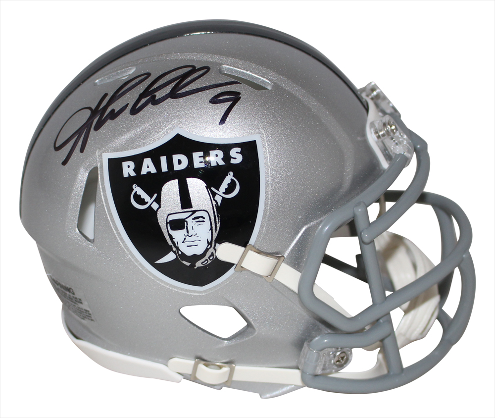 Shane Lechler Autographed/Signed Oakland Raiders Speed Mini Helmet BAS