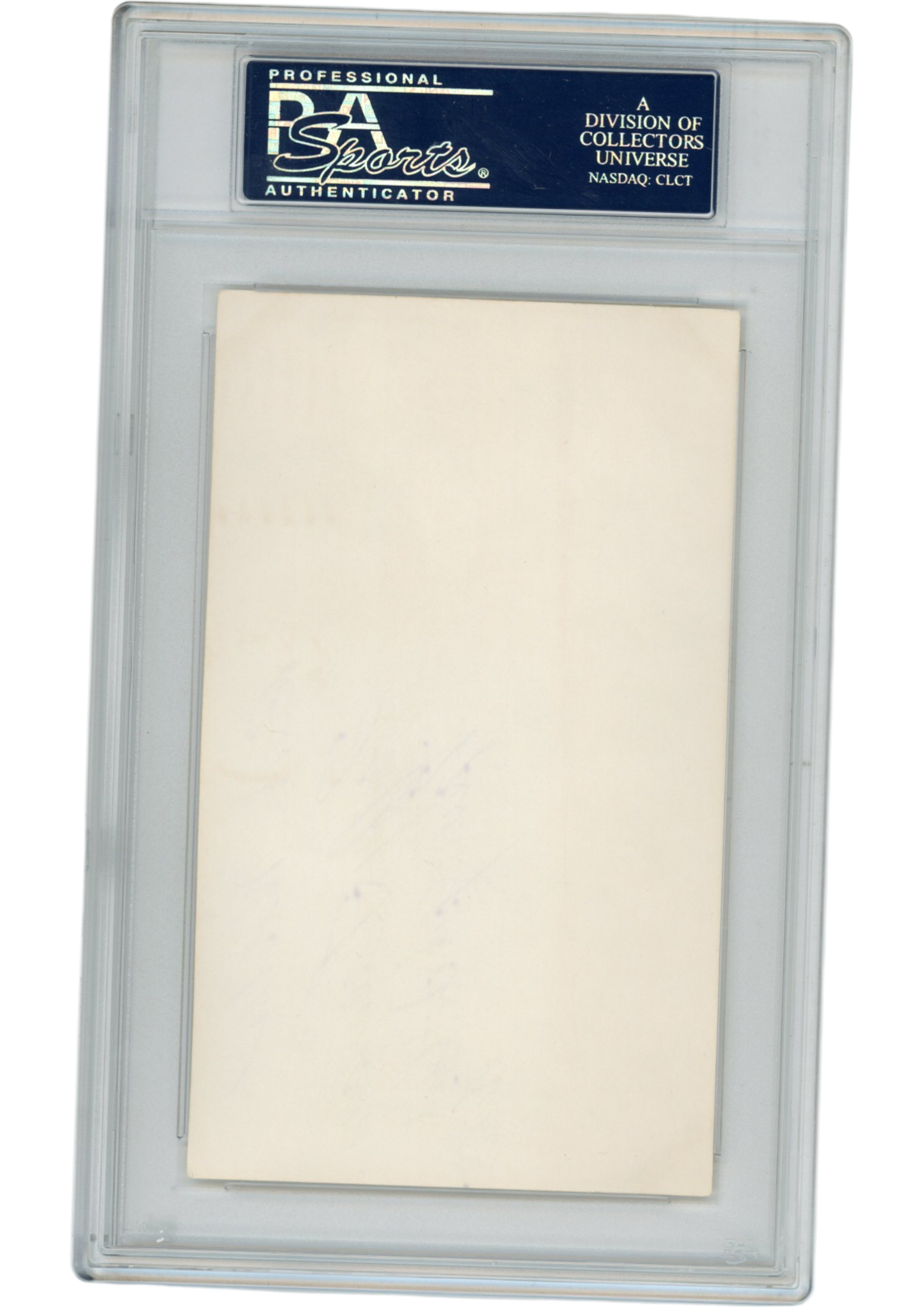 Tuffy Leemans Autographed New York Giants Index Card Best Wishes Slab PSA 54910