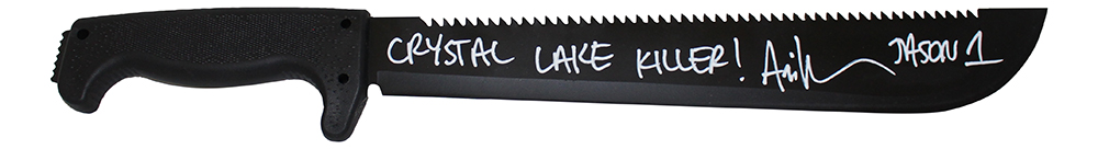 Ari Lehman Signed Friday The 13th 13" Steel Machete SOG Jason Beckett