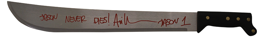 Ari Lehman Autographed Friday The 13th 18" Steel Machete Jason Beckett