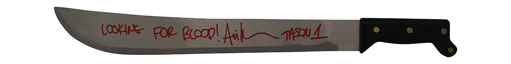 Ari Lehman Autographed Friday The 13th 18" Steel Machete Jason Beckett