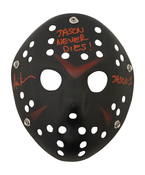 Ari Lehman Autographed Friday The 13th Black Mask Jason Never Dies JSA 26209