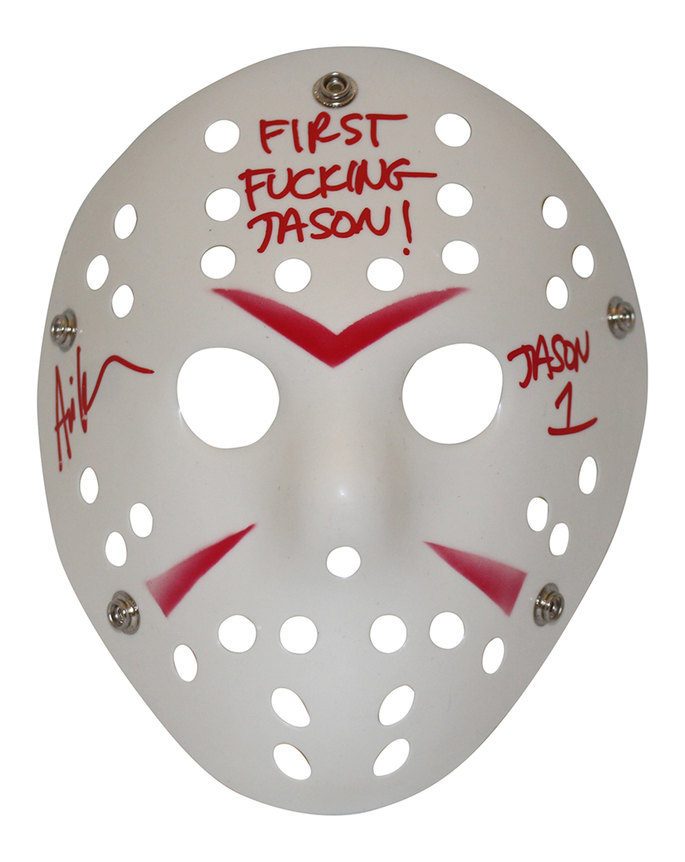 Ari Lehman Autographed/Signed Friday The 13th White Mask Jason Beckett