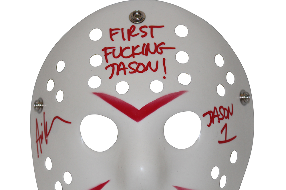 Ari Lehman Autographed/Signed Friday The 13th White Mask Jason Beckett