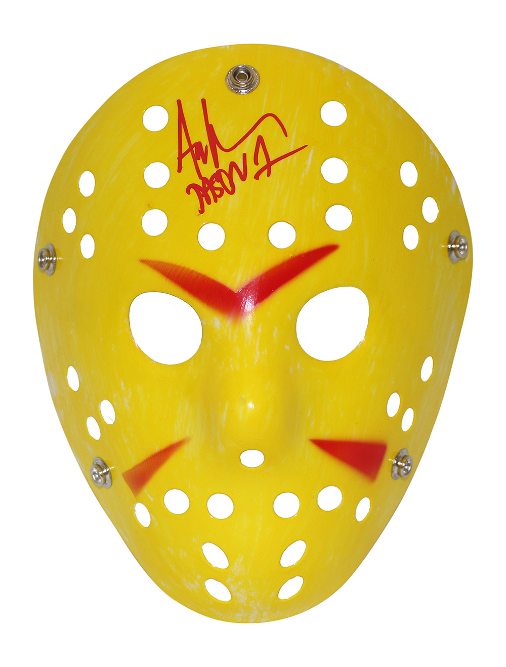 Ari Lehman Autographed/Signed Friday The 13th Yellow Mask Jason Beckett