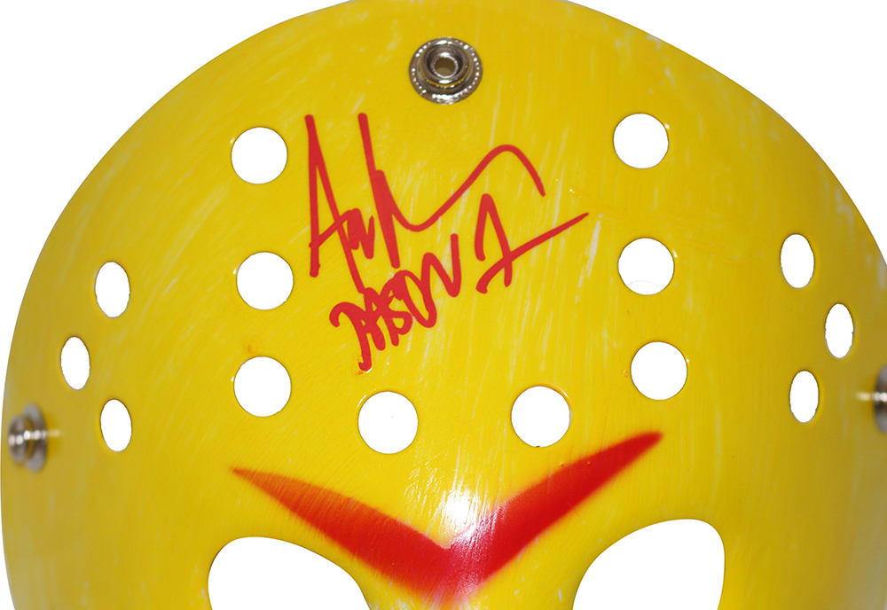 Ari Lehman Autographed/Signed Friday The 13th Yellow Mask Jason Beckett