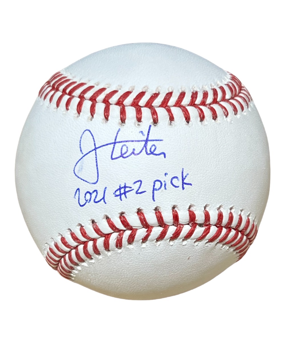 Jack Leiter Autographed ROMLB Baseball Texas Rangers 2021 #2 Pick