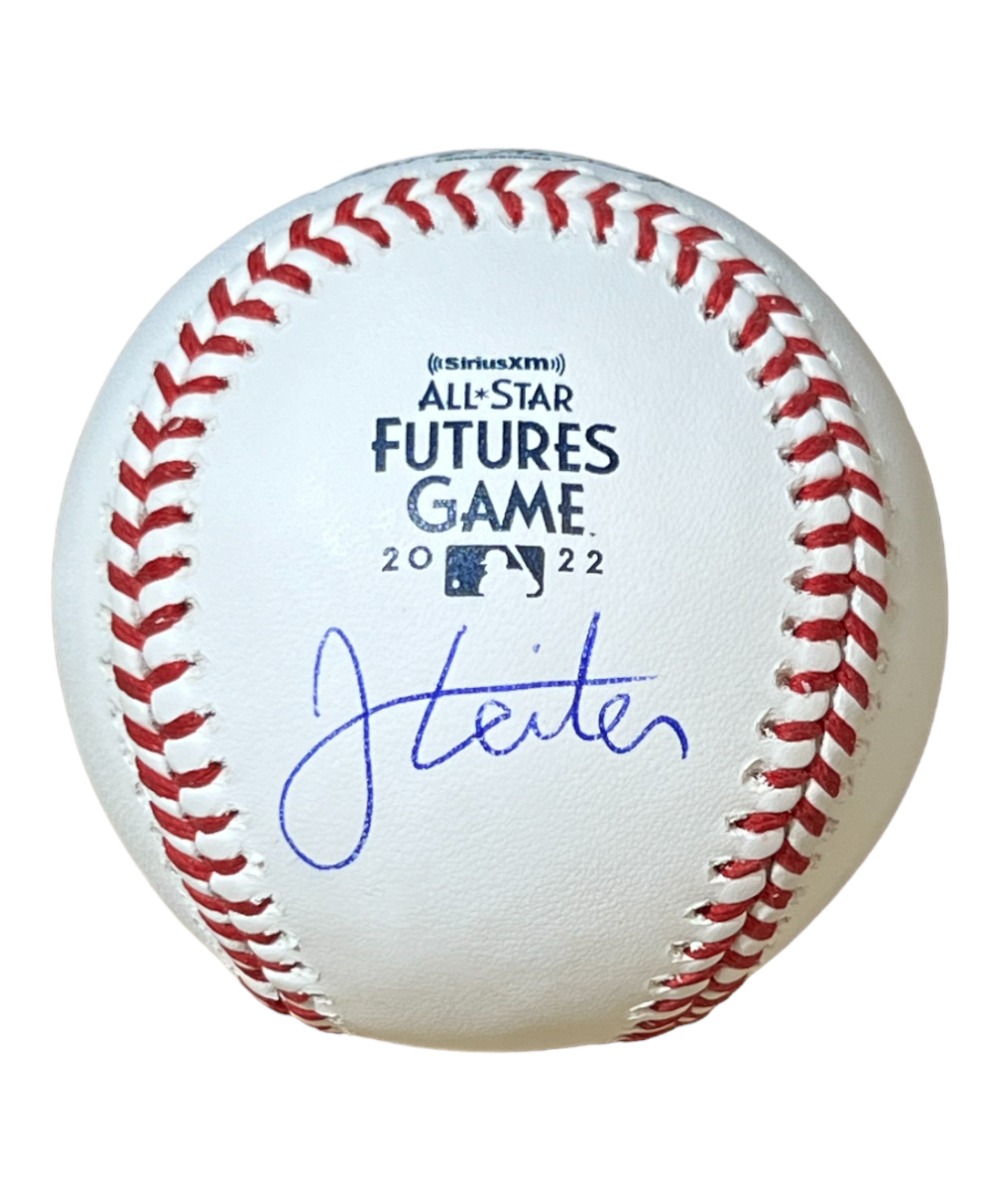 Jack Leiter Autographed ROMLB Baseball Texas Rangers 22 Futures Game