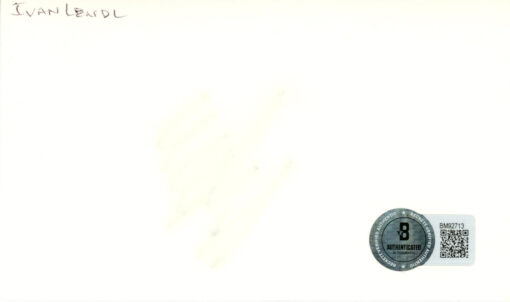 Ivan Lendl Autographed/Signed Tennis Index Card Beckett 45269
