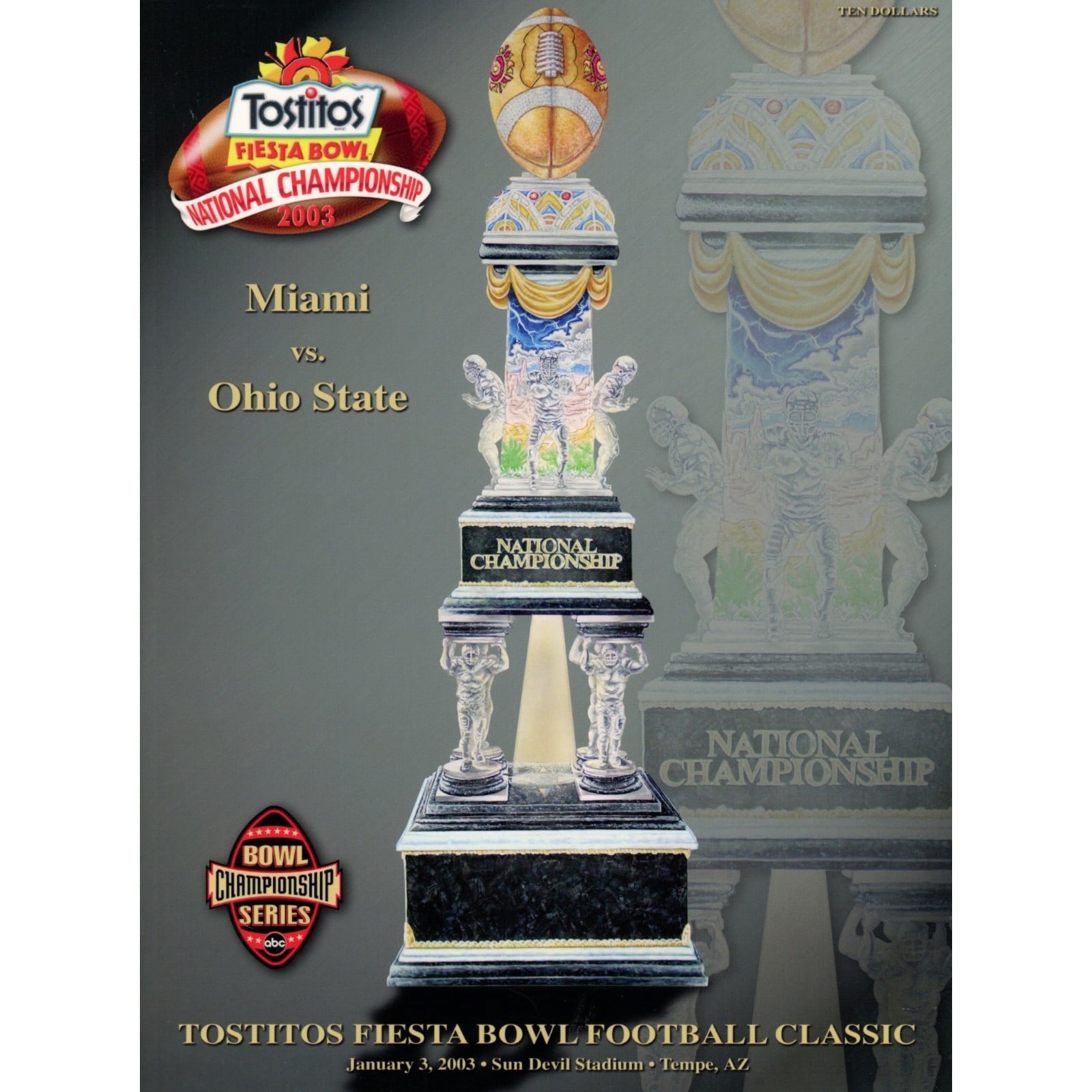Unautographed Magazine Ohio State vs Miami 2003 Fiesta Bowl Program58415