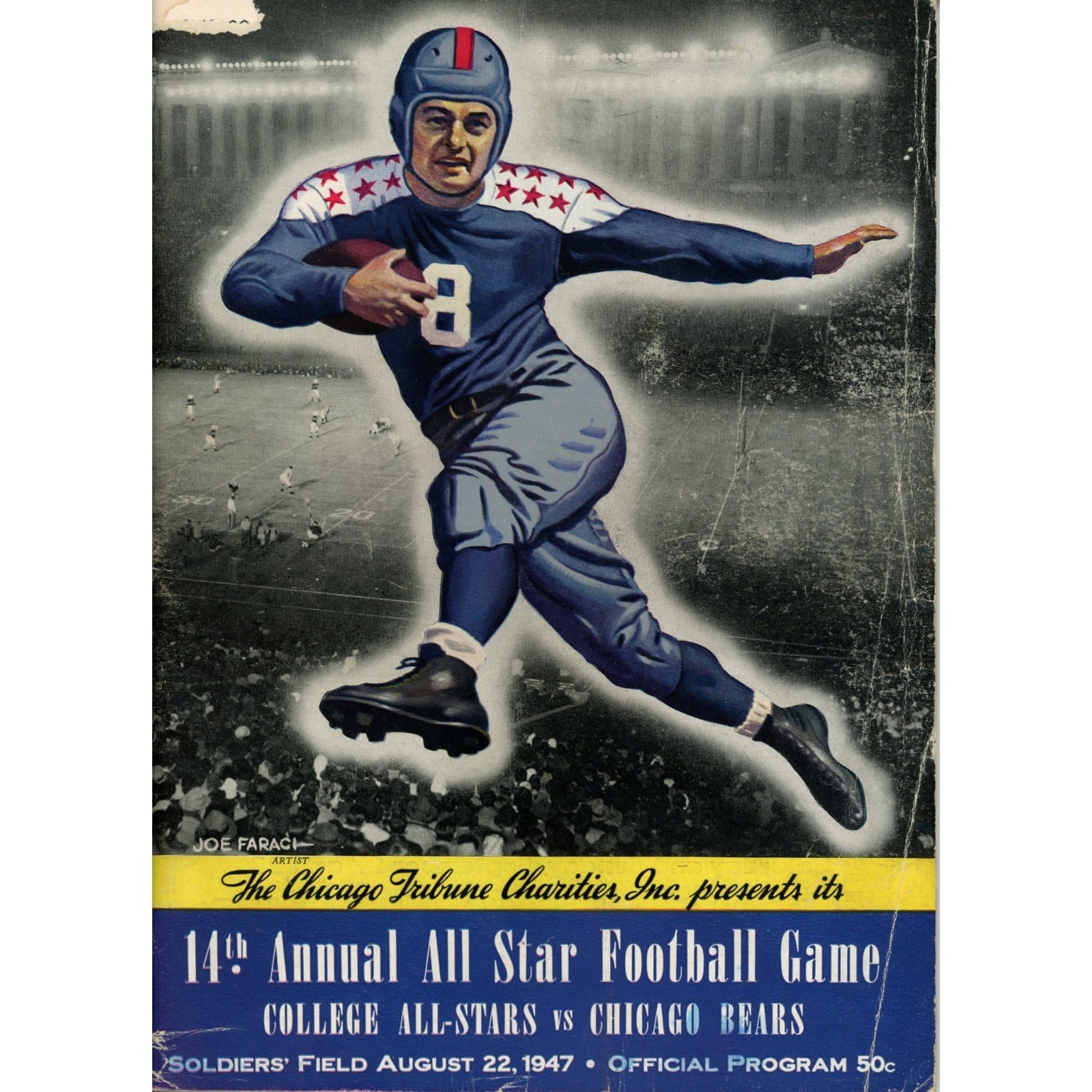 Unautographed Magazine 14th College Allstars vs Chicago Bears 1947 Program 58465