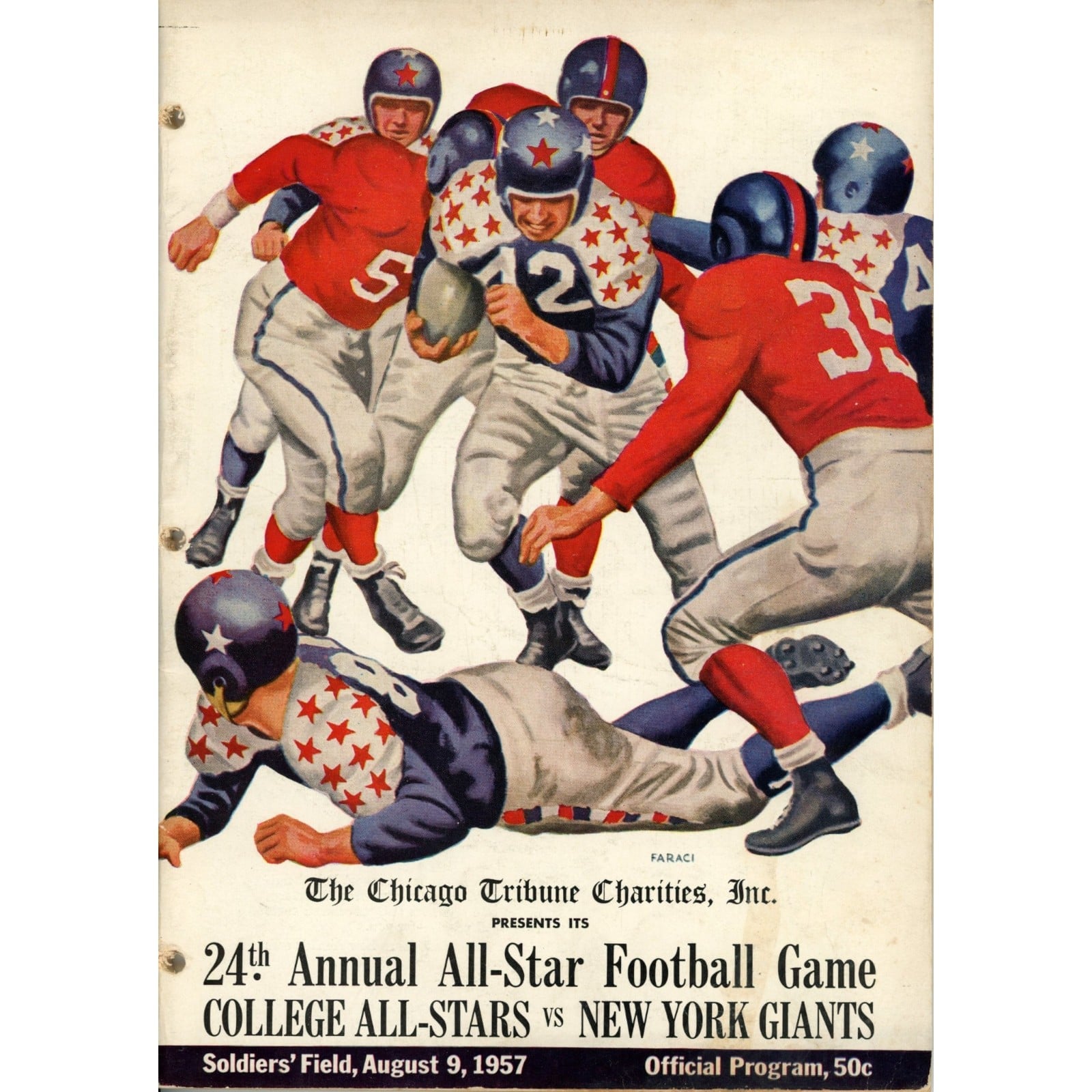 Unautographed Magazine 24th College Allstars vs Giants 1957 Program 58462