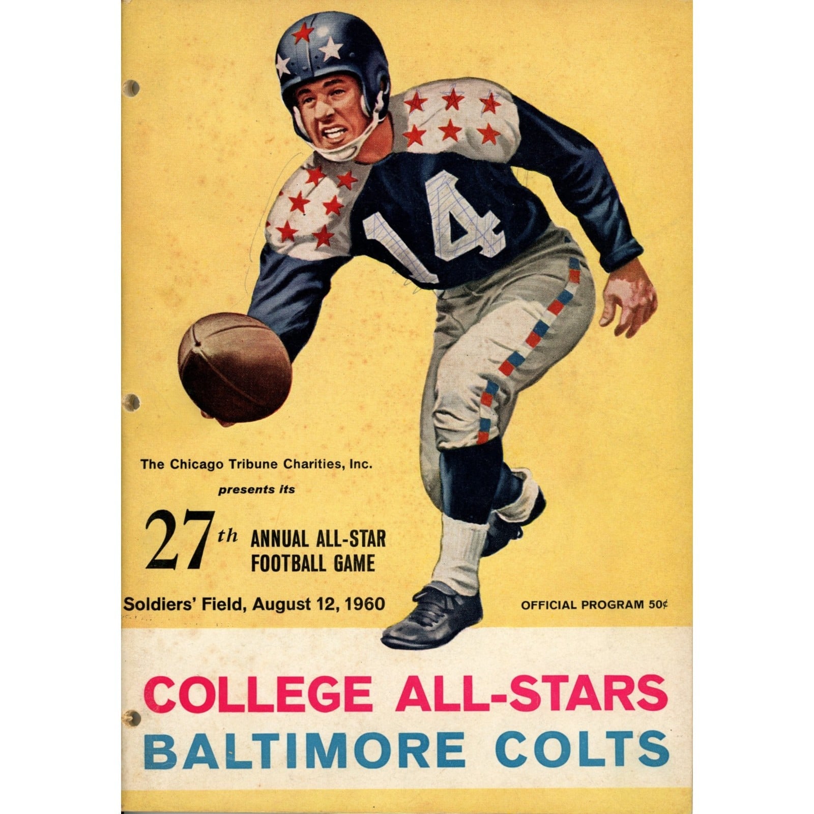 Unautographed Magazine 27th College Allstars vs Baltimore Colts 60 Program 58460