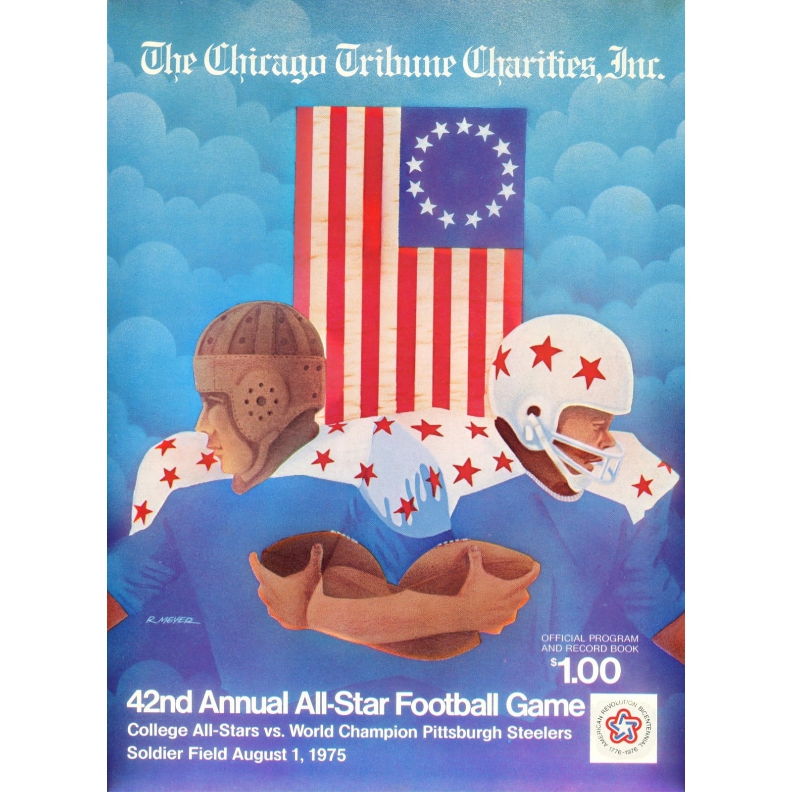 Unautographed Magazine 42nd College Allstars vs Steelers 1975 Program 58453