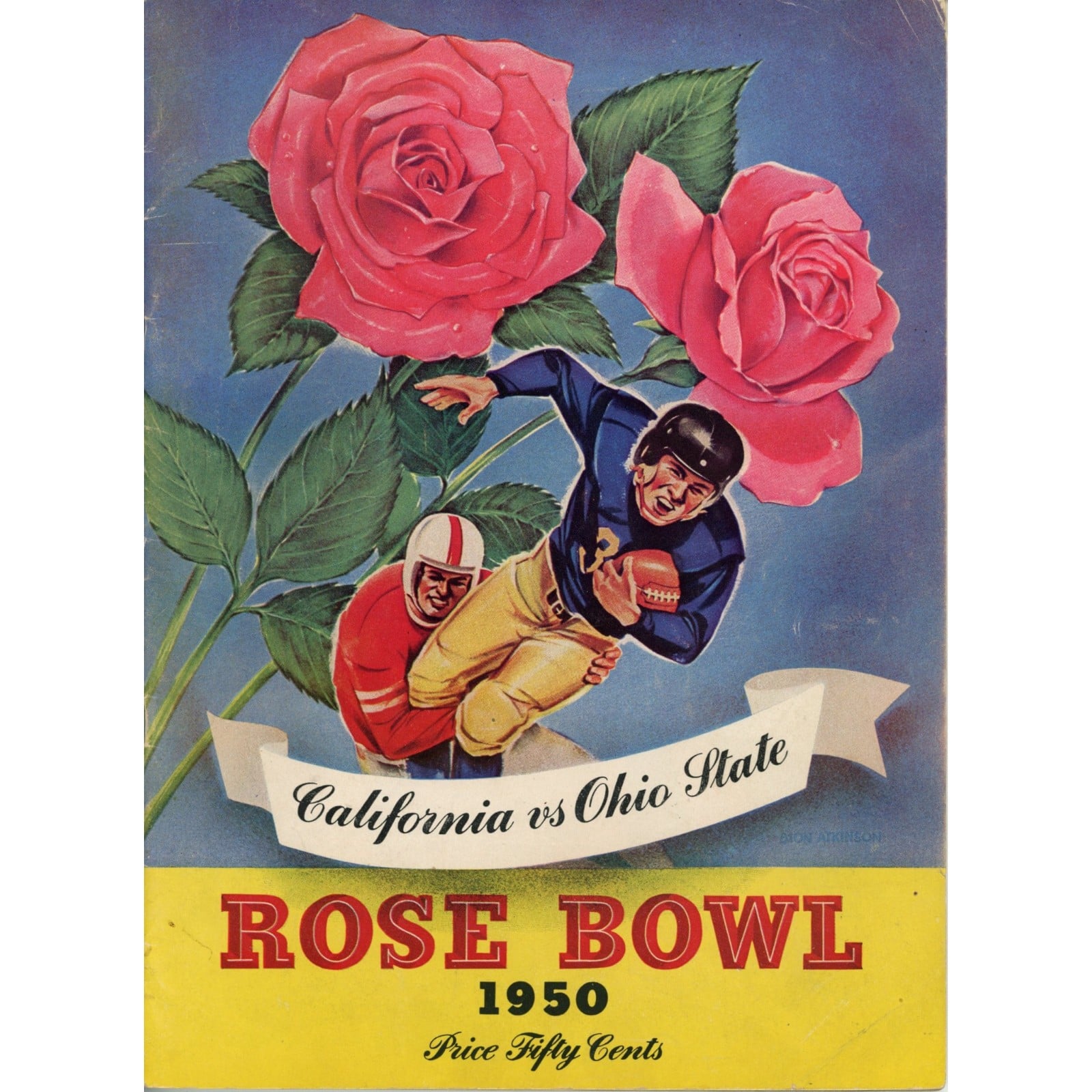 Unautographed Magazine Ohio State vs California 1950 Rose Bowl Program 58449