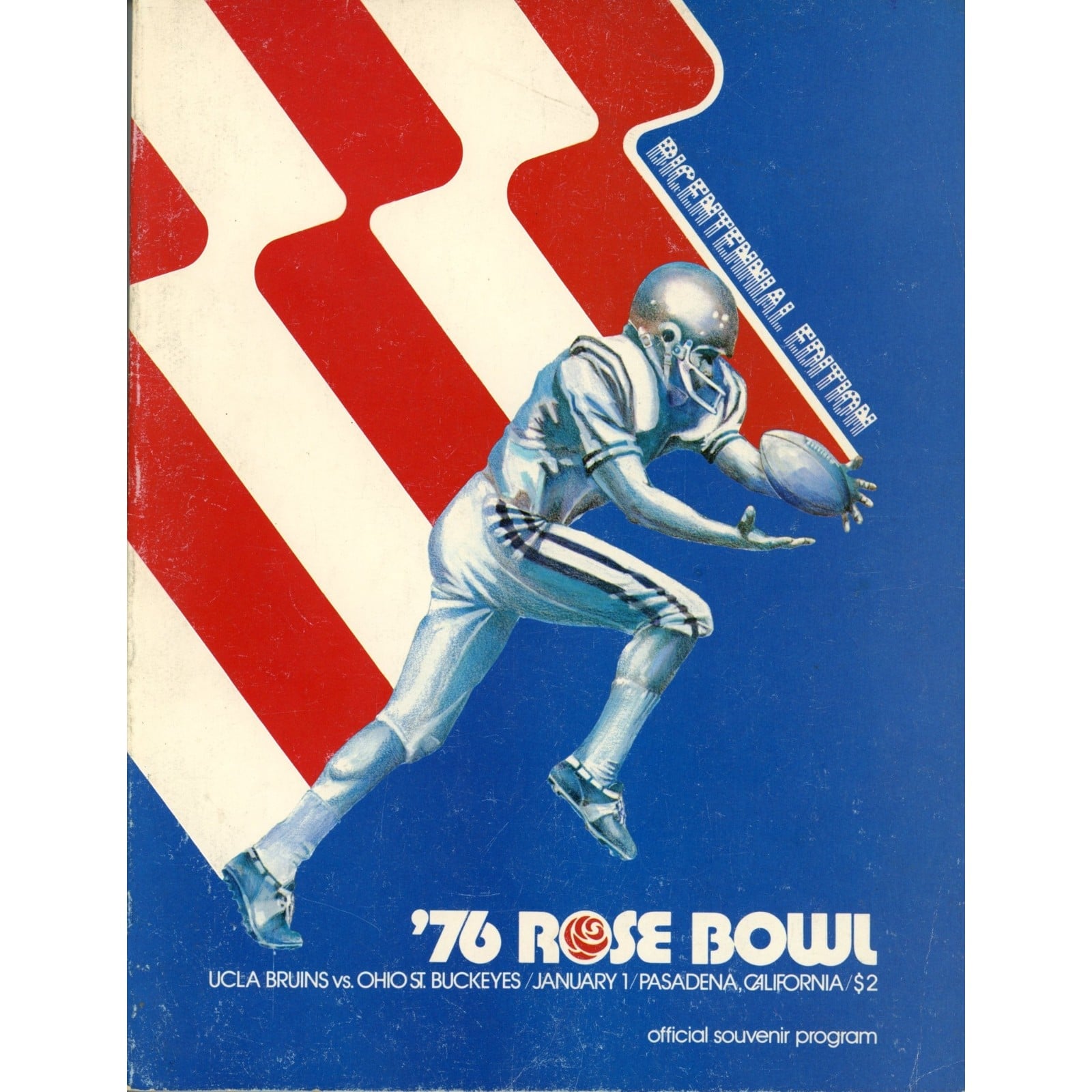 Unautographed Magazine UCLA Bruins Ohio State 1976 Rose Bowl Program 58442