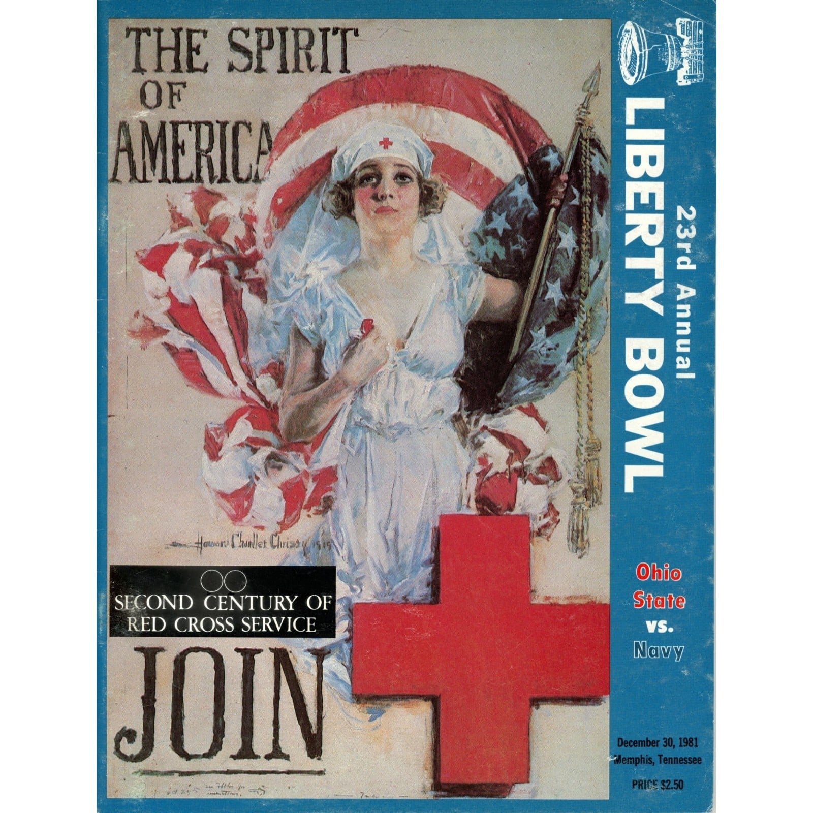 Unautographed Magazine Ohio State vs Navy 1981 Liberty Bowl Program 58435
