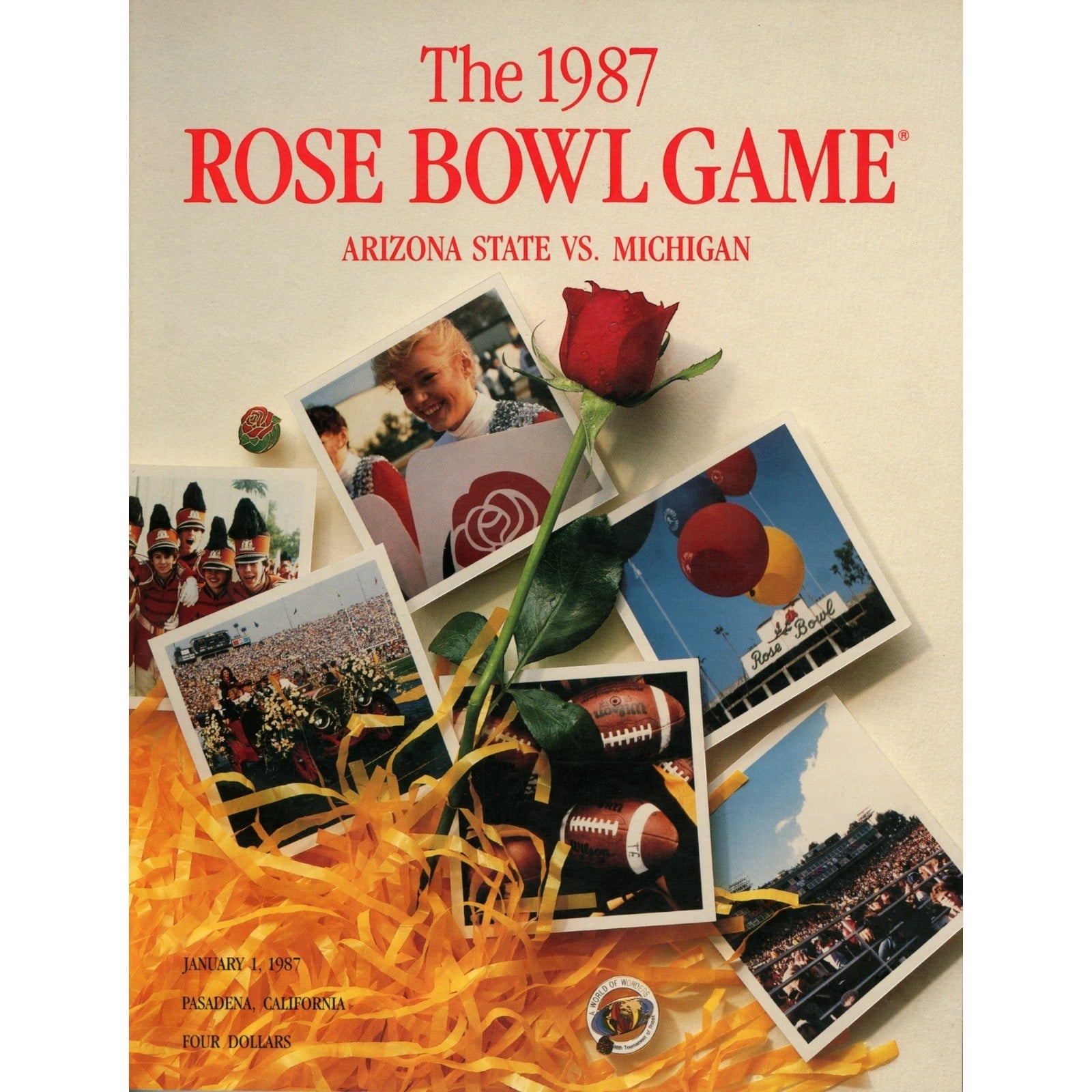 Unautographed Arizona State vs Michigan 1987 Rose Bowl Program 58428
