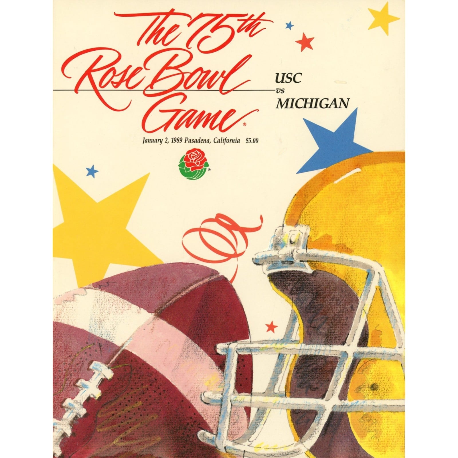 Unautographed Magazine/Media Guide Michigan vs USC 1989 Rose Bowl Program 58426 1 Unautographed Magazine/Media Guide Michigan vs USC 1989 Rose Bowl Program 58426