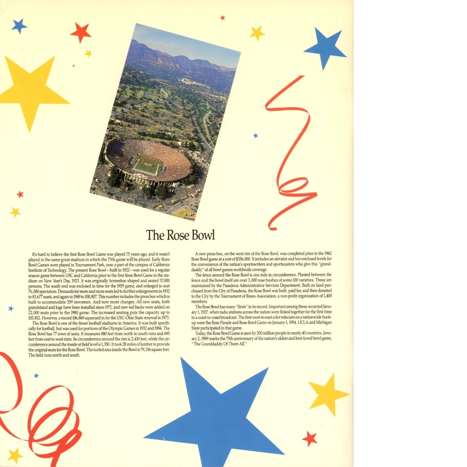 Unautographed Magazine/Media Guide Michigan vs USC 1989 Rose Bowl Program 58426 4 Unautographed Magazine/Media Guide Michigan vs USC 1989 Rose Bowl Program 58426