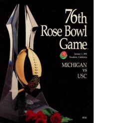 Unautographed Magazine USC Trojans vs Michigan 1990 Rose Bowl Program 58425