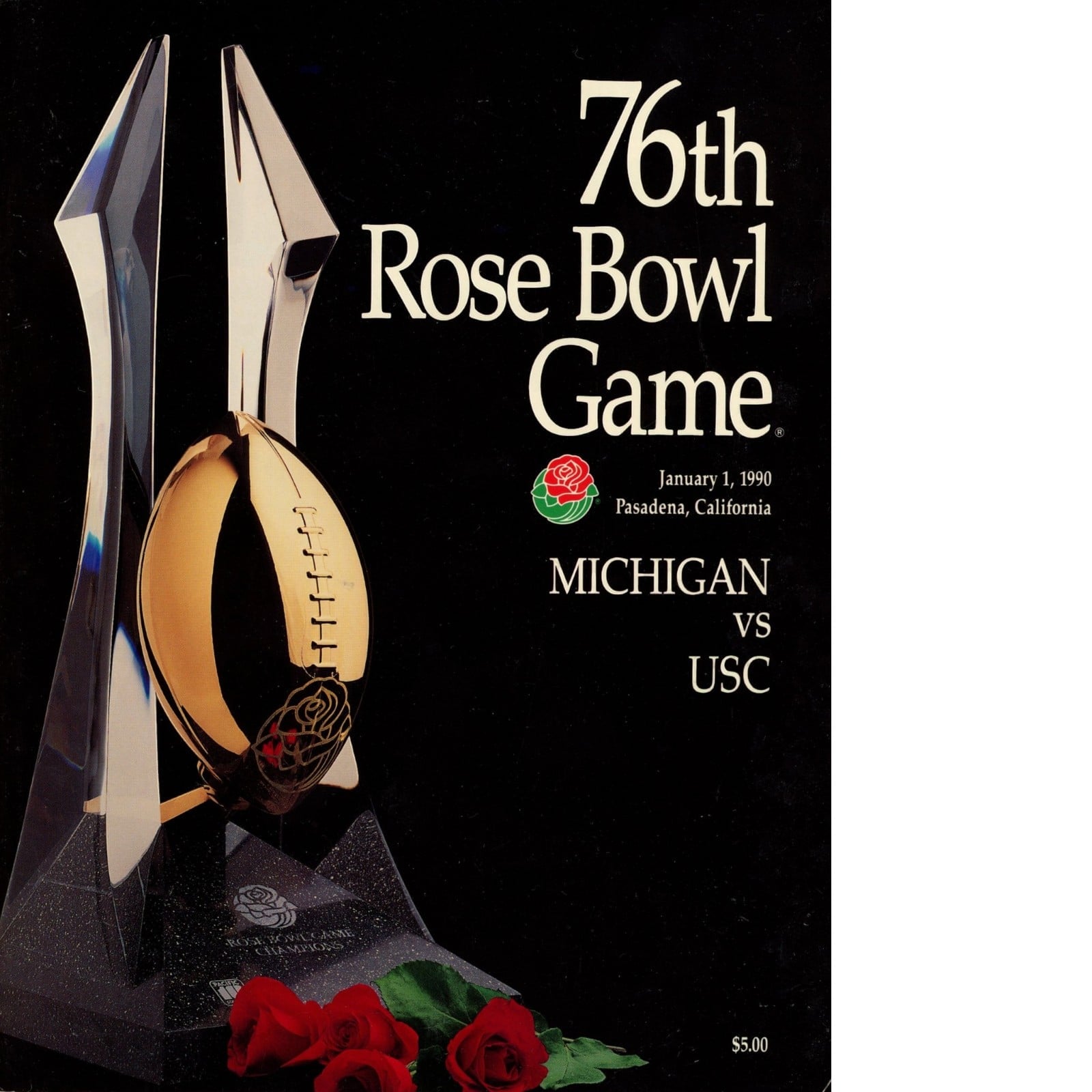 Unautographed Magazine USC Trojans vs Michigan 1990 Rose Bowl Program 58425 1 Unautographed Magazine USC Trojans vs Michigan 1990 Rose Bowl Program 58425
