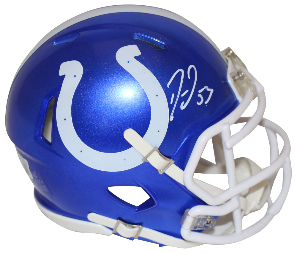 Darius Leonard Autographed Indianapolis Colts Flash Mini Helmet Beckett