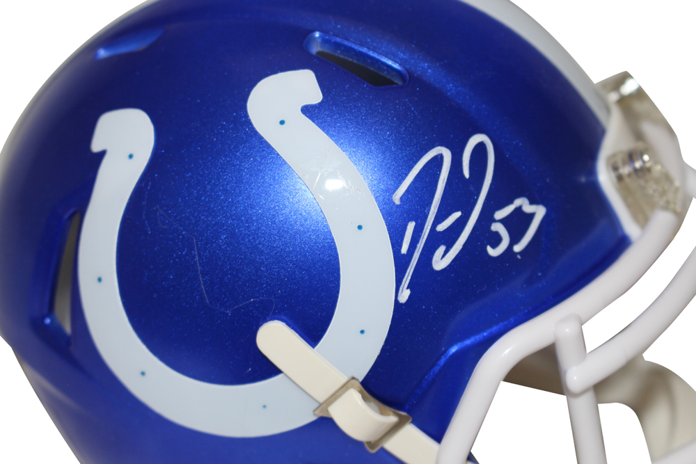Darius Leonard Autographed Indianapolis Colts Flash Mini Helmet Beckett