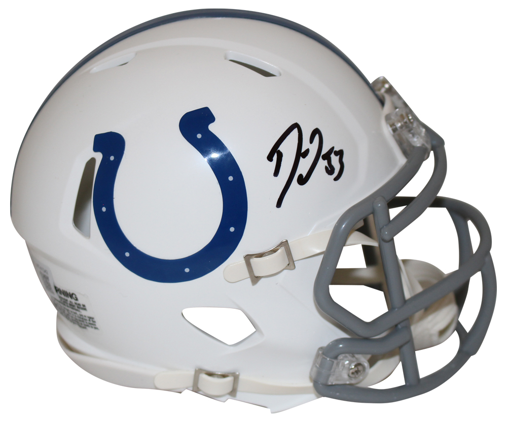 Darius Leonard Autographed Indianapolis Colts Speed Mini Helmet Beckett