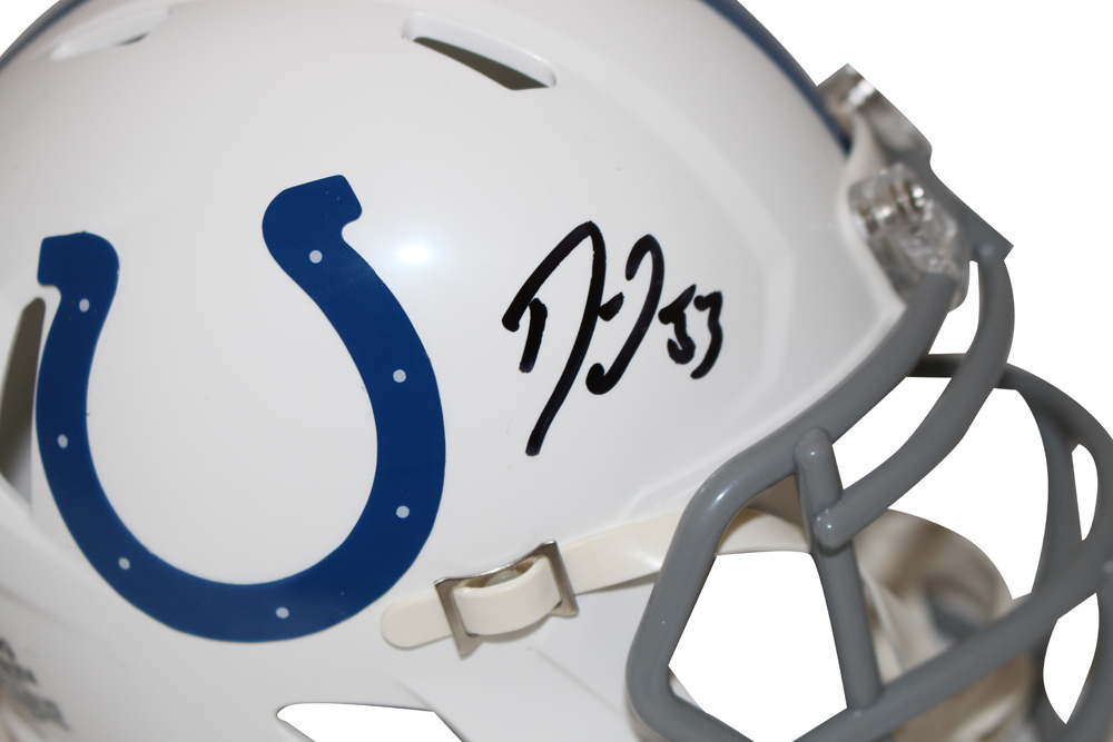 Darius Leonard Autographed Indianapolis Colts Speed Mini Helmet Beckett