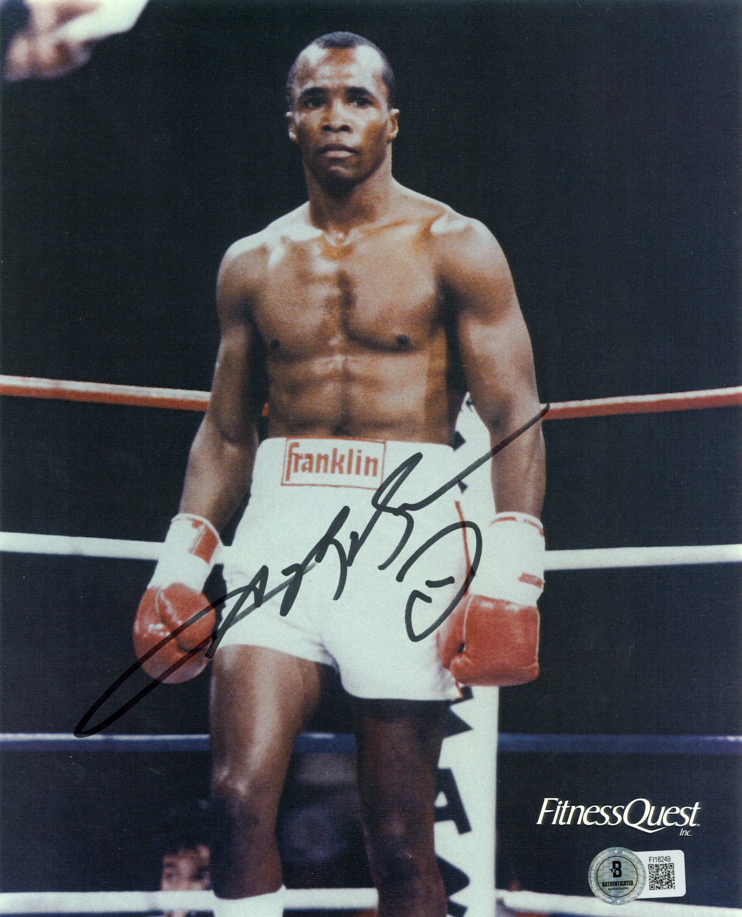 Sugar Leonard Autographed/Signed Boxing 8x10 Photo Beckett 57467