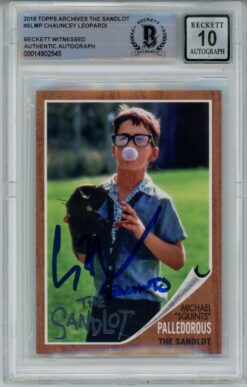 Chauncey Leopardi Signed Sandlot 2018 Topps Archive Beckett Auto 10