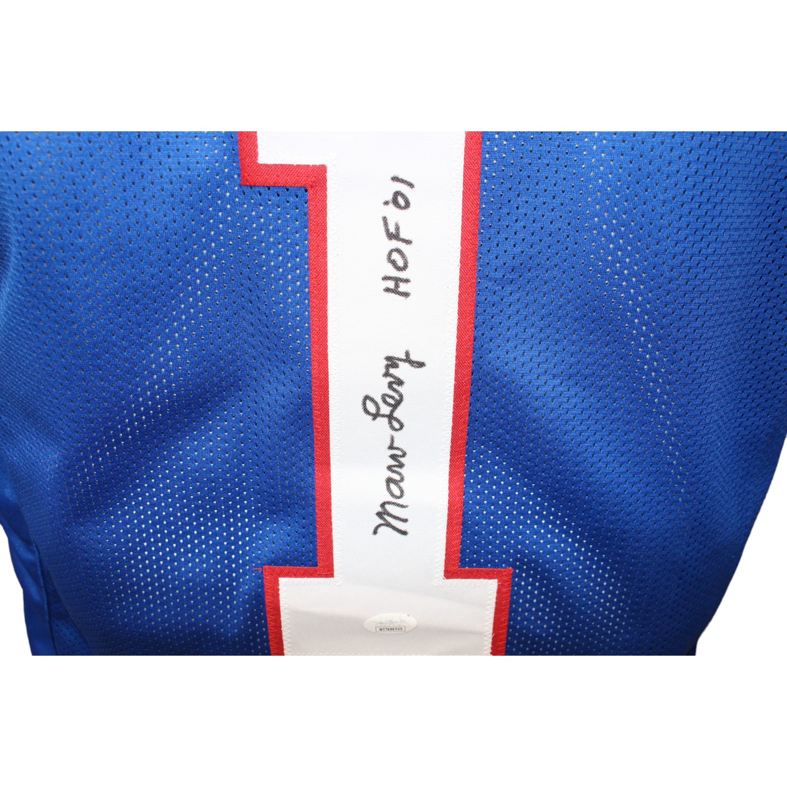 Marv Levy Autographed/Signed Pro Style Blue Jersey JSA