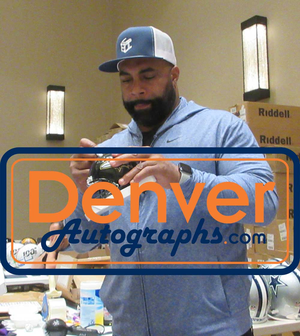 Jamal Lewis Autographed/Signed Baltimore Ravens Mini Helmet BAS 31337