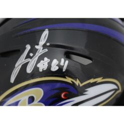 Jermaine Lewis Autographed/Signed Baltimore Ravens Spd Mini Helmet Beckett 48412