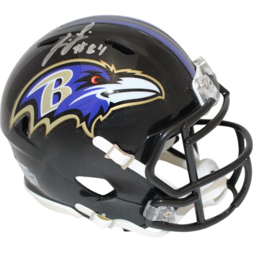 Jermaine Lewis Autographed/Signed Baltimore Ravens Spd Mini Helmet Beckett 48412