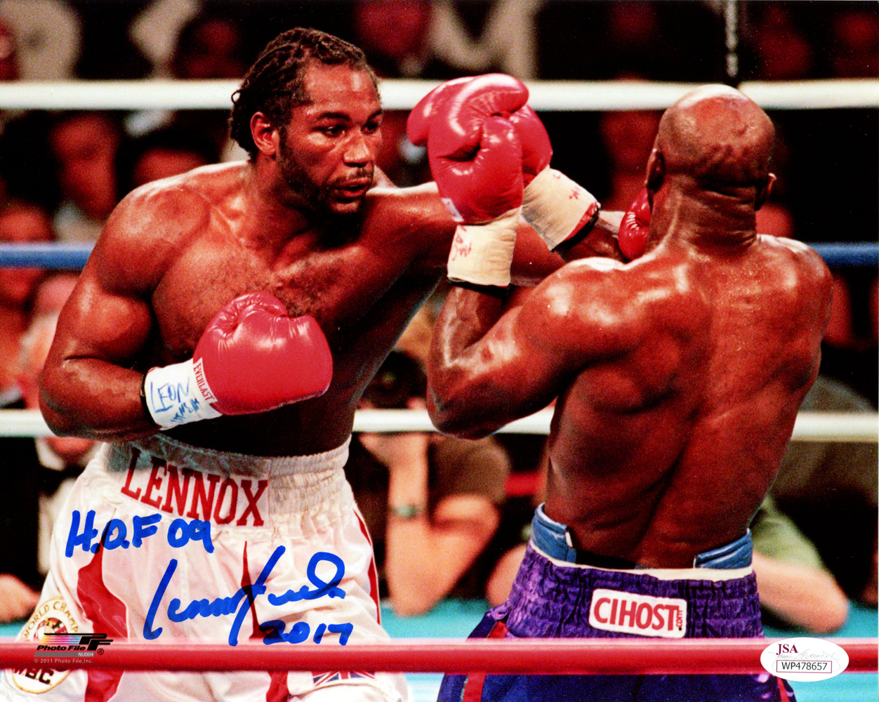 Lennox Lewis Autographed/Signed Boxing 8x10 Photo HOF JSA