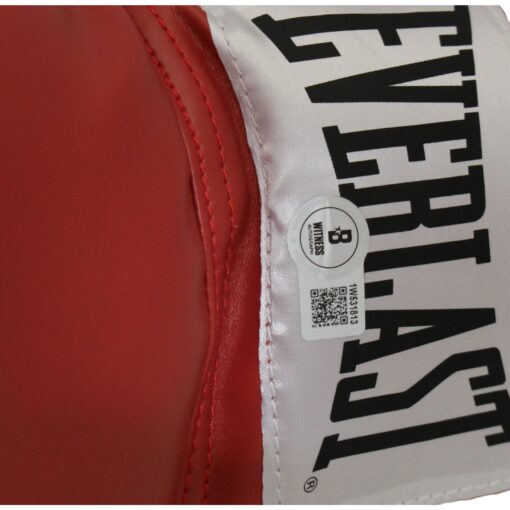 Lennox Lewis Autographed/Signed Red Left Boxing Glove Beckett 44773